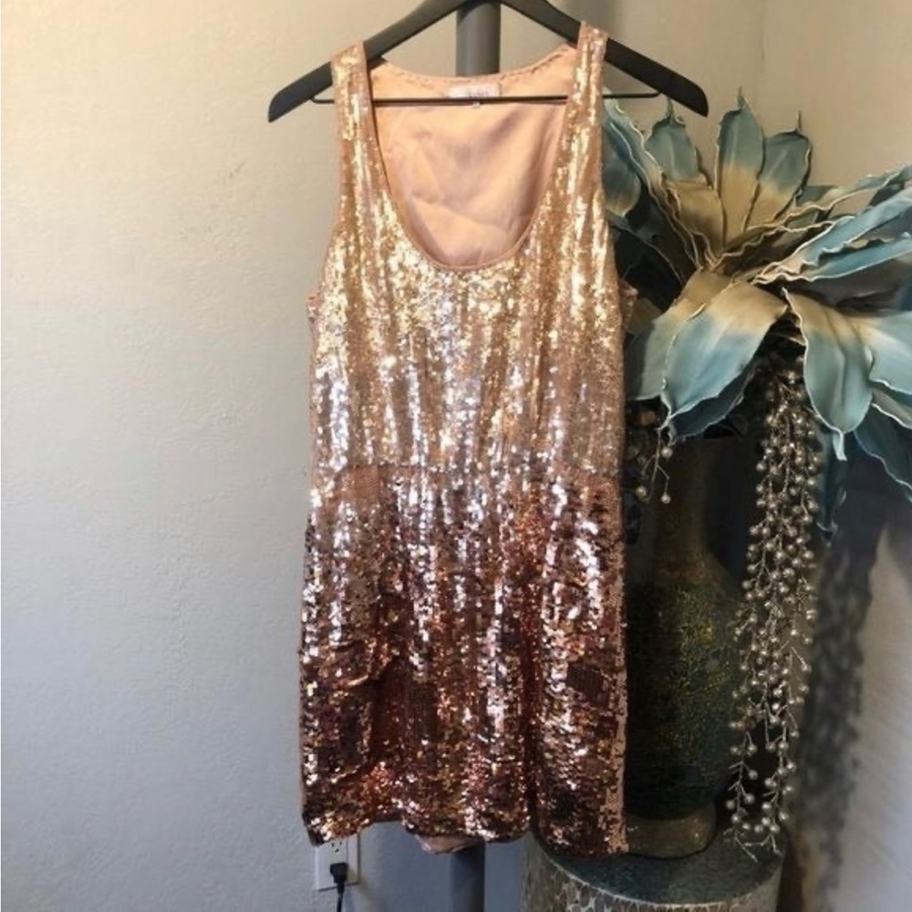 [Parker] Pink Ombré Sequin Dress